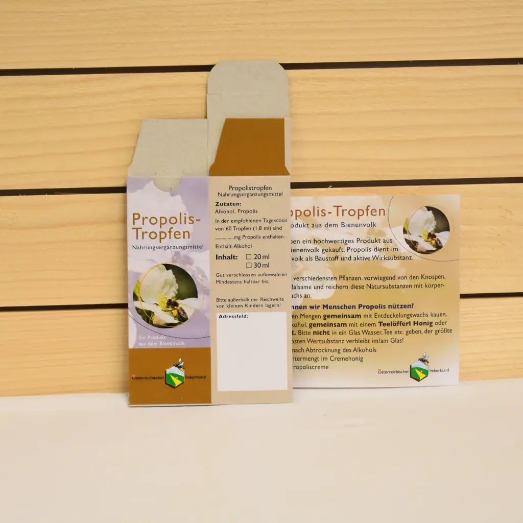 Propoliskarton inkl. Etikett 