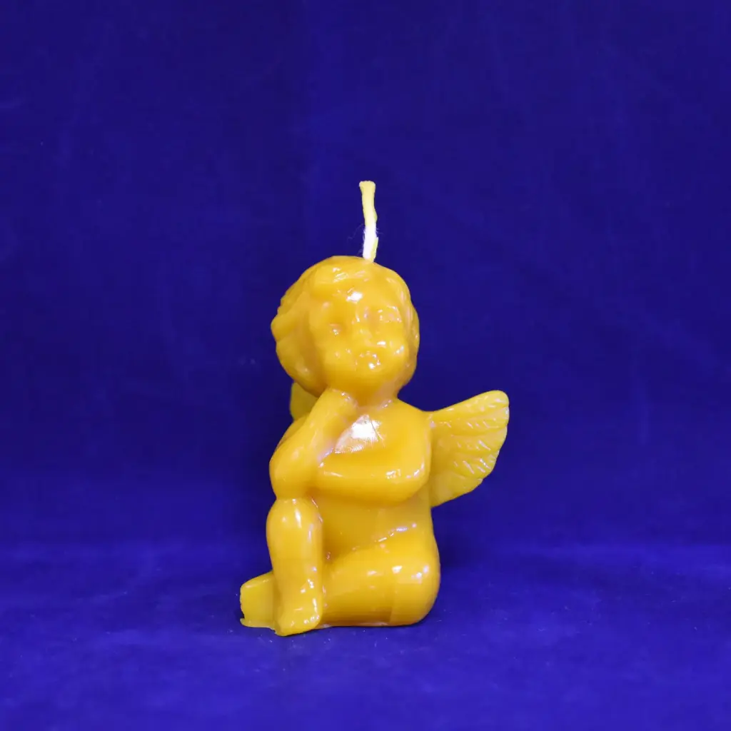 Bienenwachskerze 9 cm (Motiv Engel)