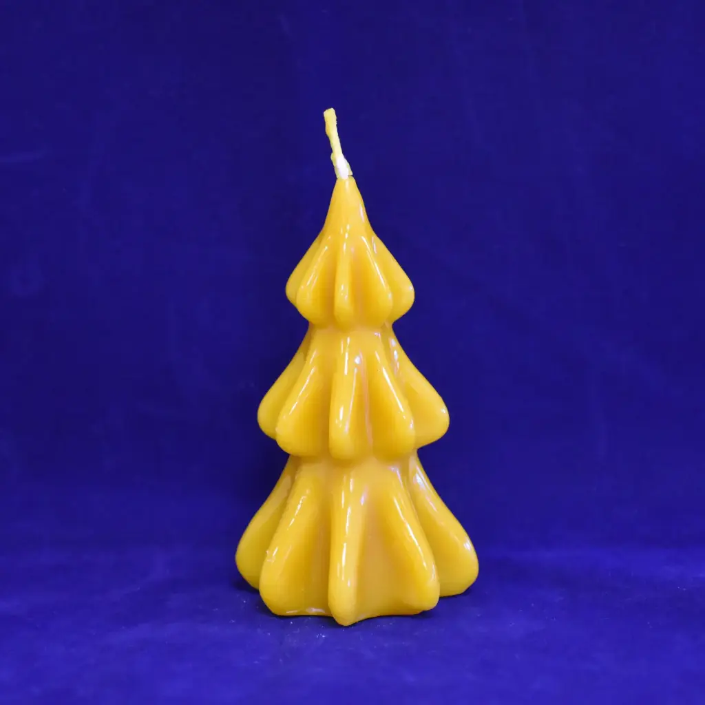 Bienenwachskerze 12cm (Motiv Baum)