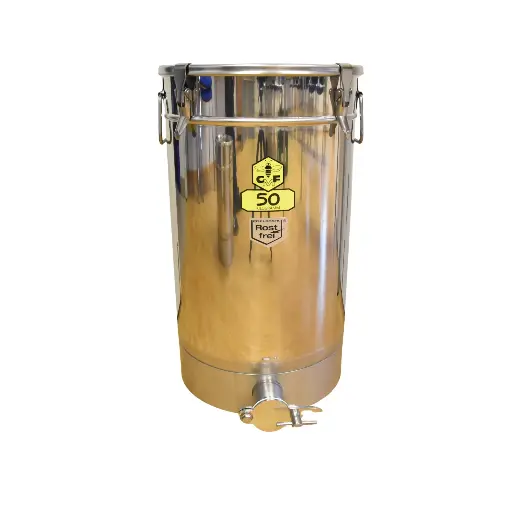 Abfülltopf Fritz 50kg mit Schrägboden u. Spannverschluss 