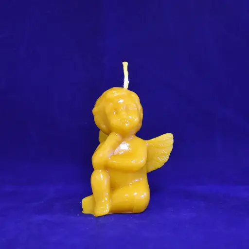 Bienenwachskerze 9 cm (Motiv Engel)