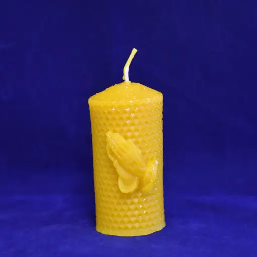 Bienenwachskerze 9 cm (betende Hände)    
