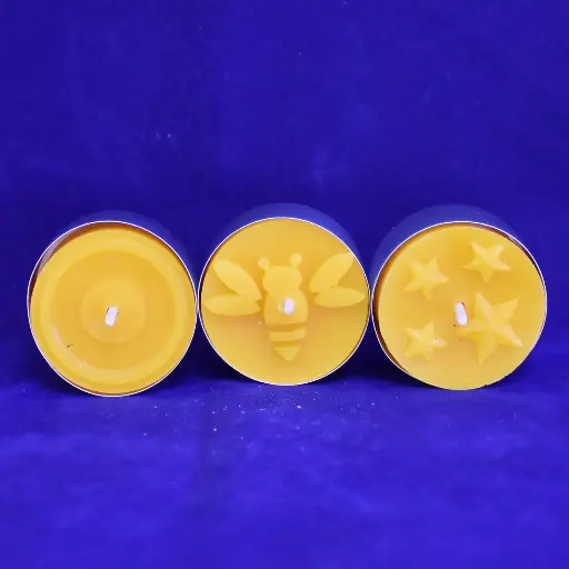 Bienenwachskerze Teelicht (verschiedene Motive)